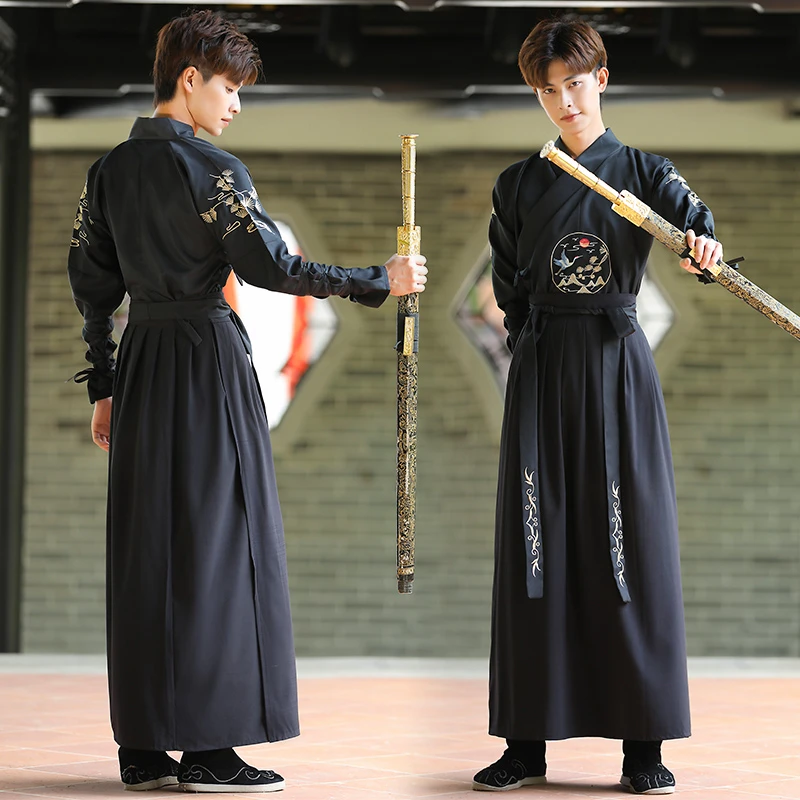Kimono Cardigan Women - 日本のヴィンテージ着物サムライコスプレ服女性男性中国漢服鶴刺繍カーディガン浴衣フルスリーブレトロ
