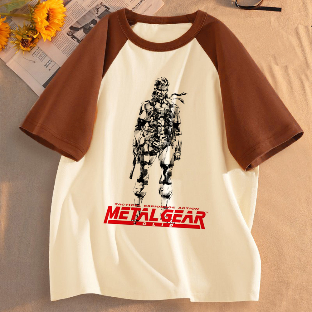 Women Fashion 80S - メタルギアソリッドトップTシャツ女性ゴスカワイイギャル美的Tシャツ日本クリアランスセールドロッテ80年代韓国ファッション