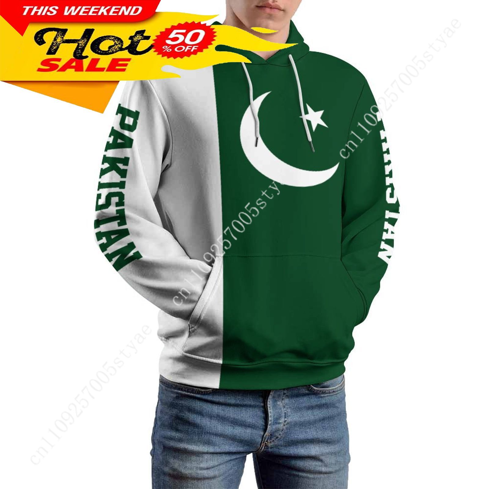 Women Fashion Pakistan - パキスタン国旗パーカー男性女性暖かいプルオーバーフード付きノベルティパーカーファッションスウェットシャツルーズトップス衣類ポケット付き