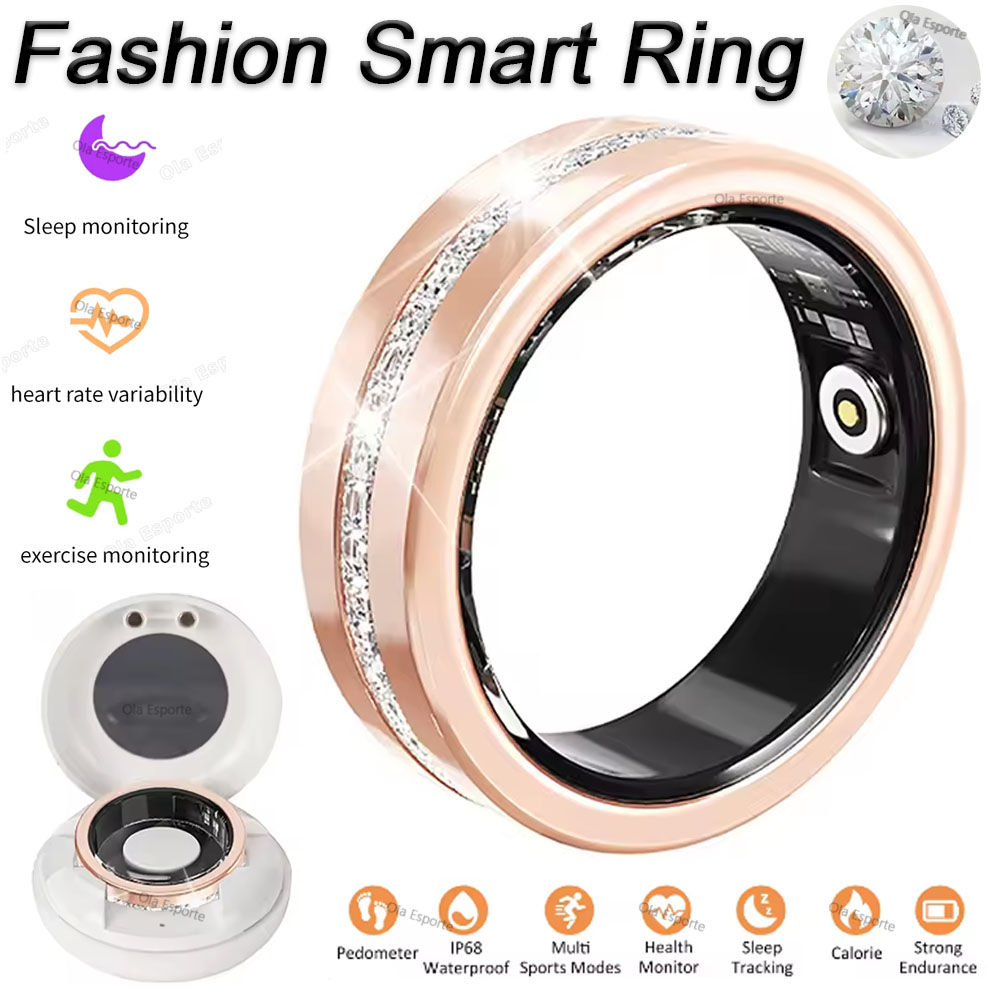 Women Fashion Rings - 2025年新型スマートリング 女性 心拍数 睡眠 健康モニター 月経周期検知