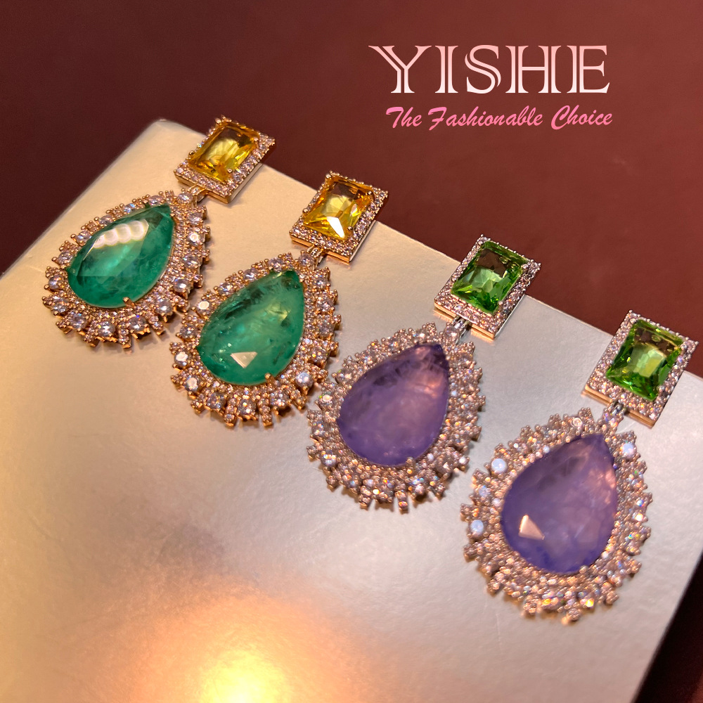 Women Fashion Pakistan - ヨーロッパとアメリカの高級イヤリングを輸出 5A ロジウムメッキ 銅メッキ 本金 ホワイトK