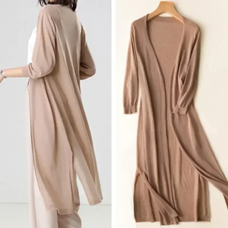 Kimono Cardigan Women - 女性のための春と夏の日焼け止め服,女性のニットセーター,コート,ジャケット,女性のアウターウェア