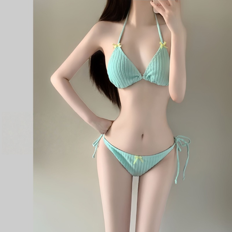 Women'S Fashion For 2026 - 2026年夏 レディース 長袖ビキニセット 韓国ファッション 可愛い女の子用水着 スリムビーチ水着