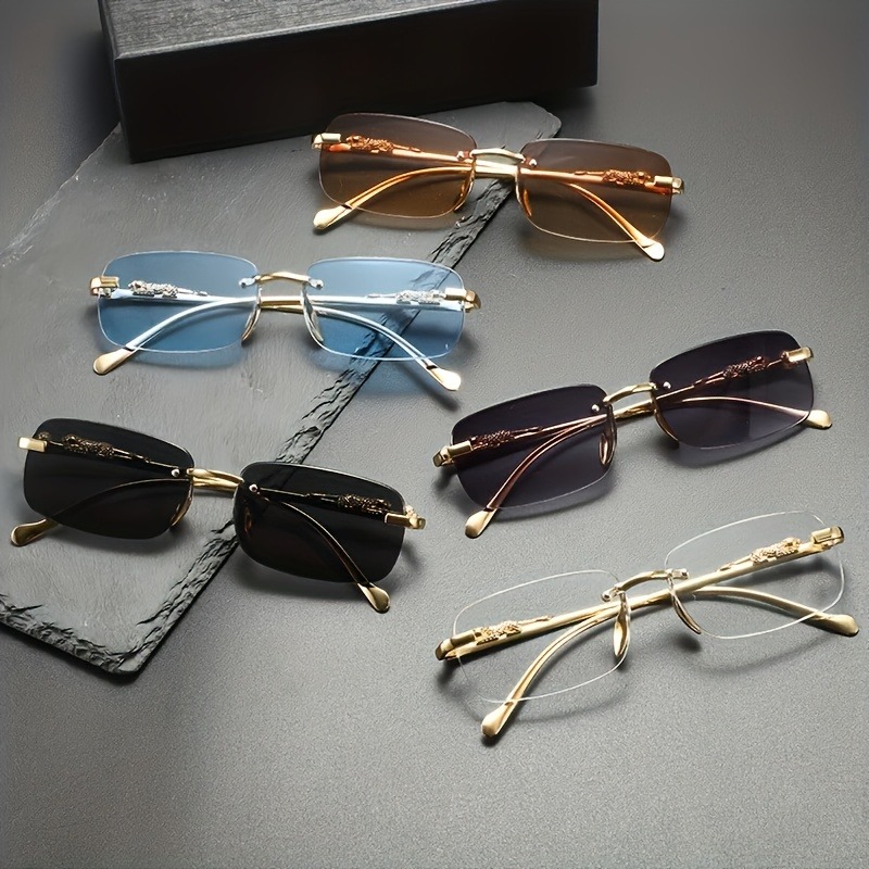 Women'S Fashion Eyeglasses - ファッションリムレスメタルサングラス男性女性人気サングラス男性女性クラシックスモールスクエア夏旅行用シェード