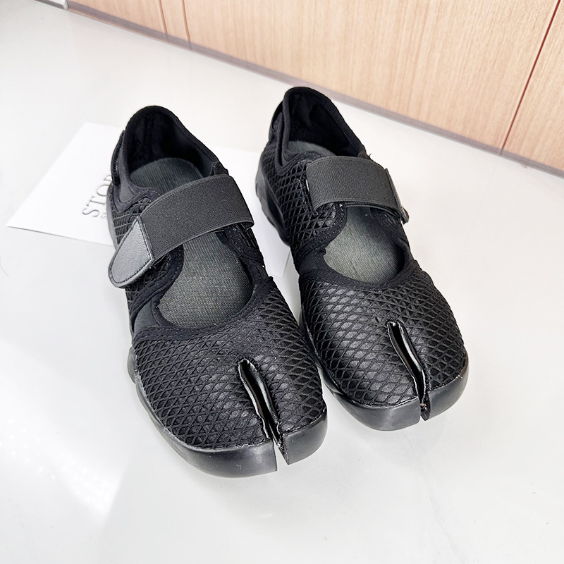 Women'S Fashion Velcro Sneakers - タビ ニューファッション ベルトバックルシューズ スプリットトゥ レディースシューズ ソフトソールスニーカー