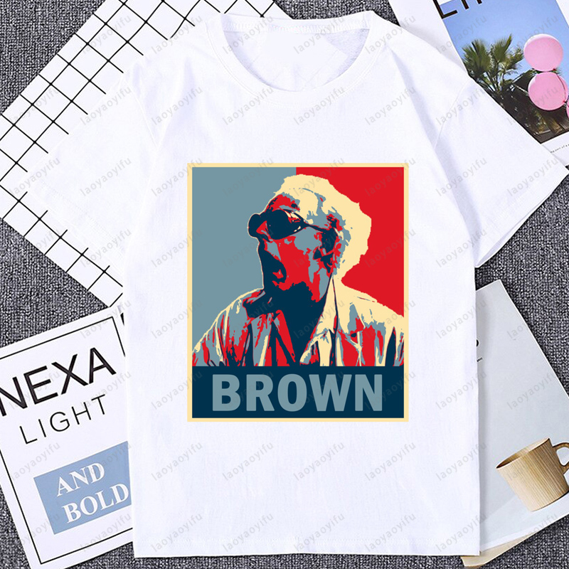 Women Fashion 80S - バック・トゥ・ザ・フューチャークラシックブラウン Tシャツ半袖カジュアルファッションコットン Tシャツ 80 年代 90