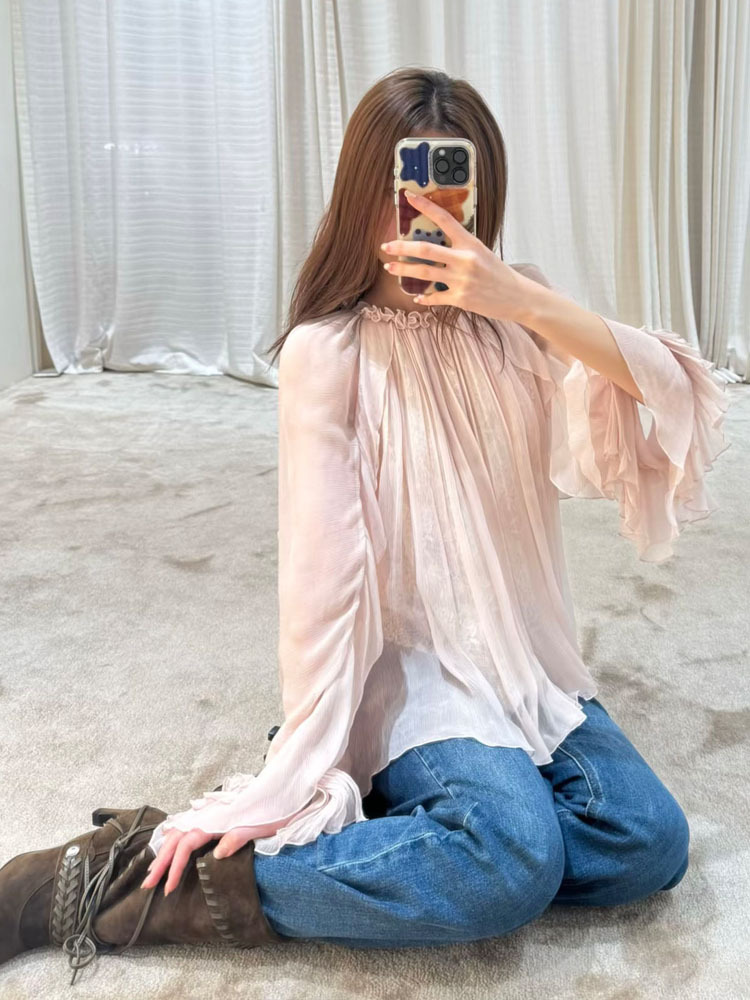 レースのフリルがついたゆったりとしたトップス、スタイリッシュ - Women'S Fashion For 2026 のレビューと価格