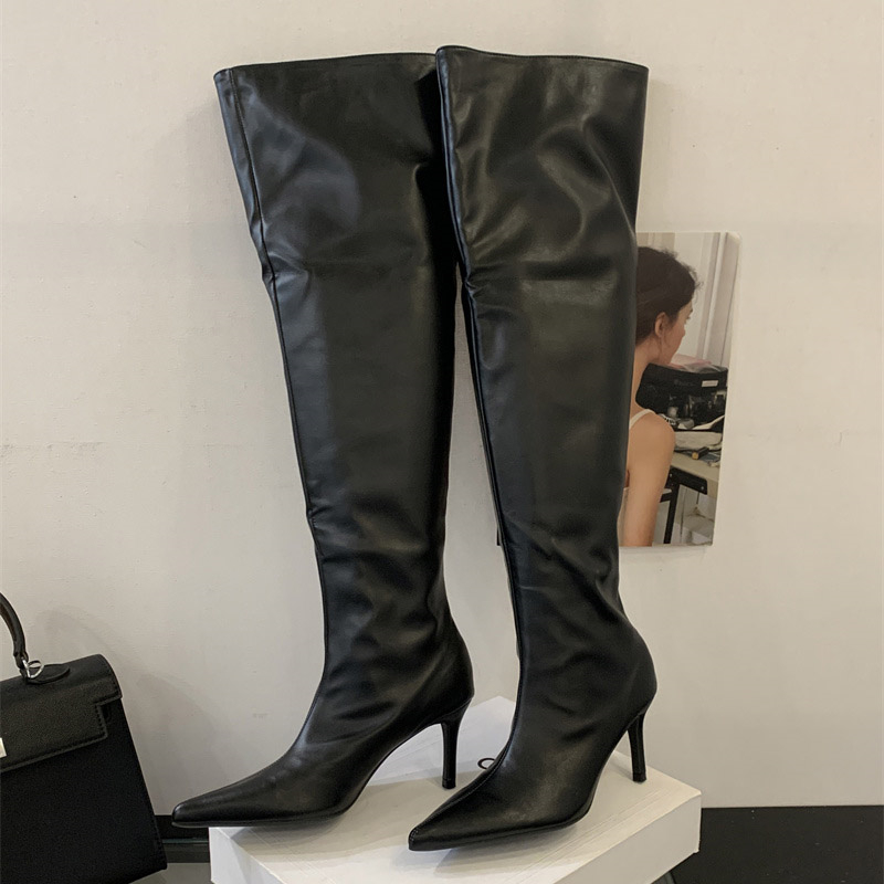 Eilyken 2026冬デザイン プリーツ ポインテッドト - Women'S Fashion Leather Boots のレビューと価格