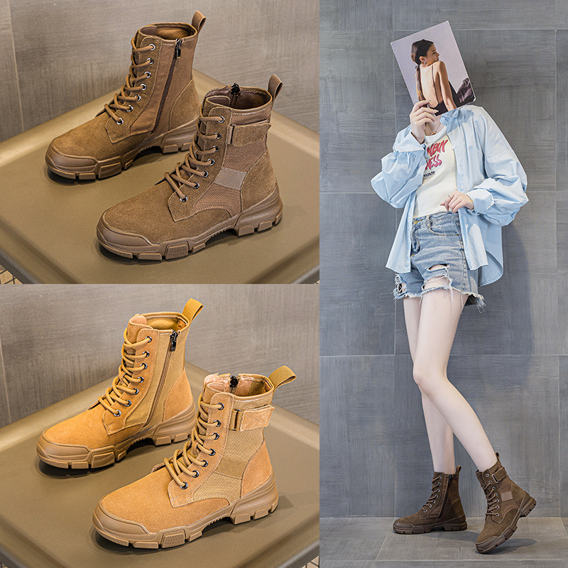 2026年春夏秋冬新作 本革レディースブーツ ファッションハ - Women'S Fashion Hiking Boots のレビューと価格