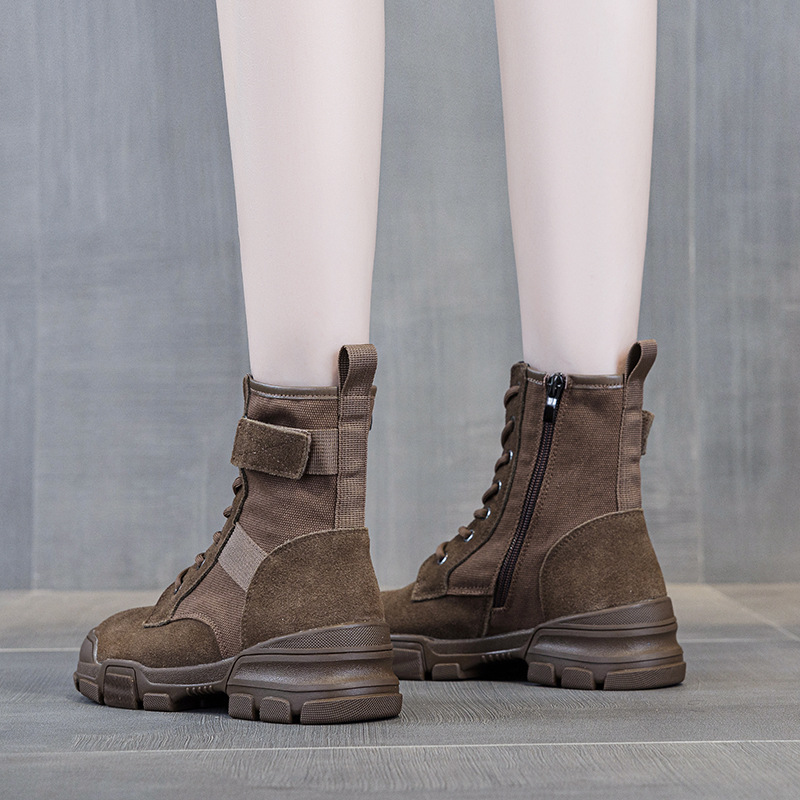 2026年春夏秋冬新作 本革レディースブーツ ファッションハ - Women'S Fashion Hiking Boots のレビューと価格