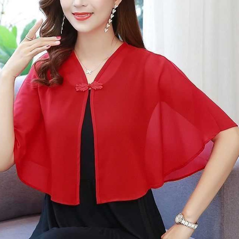 夏の女性の日焼け止め服超薄型小さなコート新しいシフォンショー - Women'S Fashion Knitwear のレビューと価格