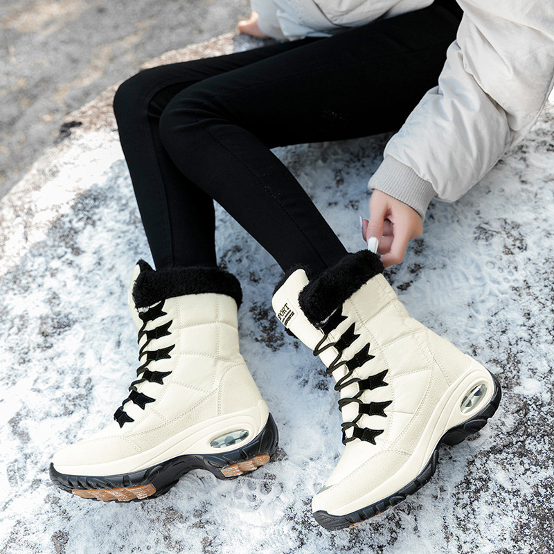 高級婦人用スノーブーツ、ファッショナブルなプラッシュ素材の暖 - Women'S Fashion Hiking Boots のレビューと価格