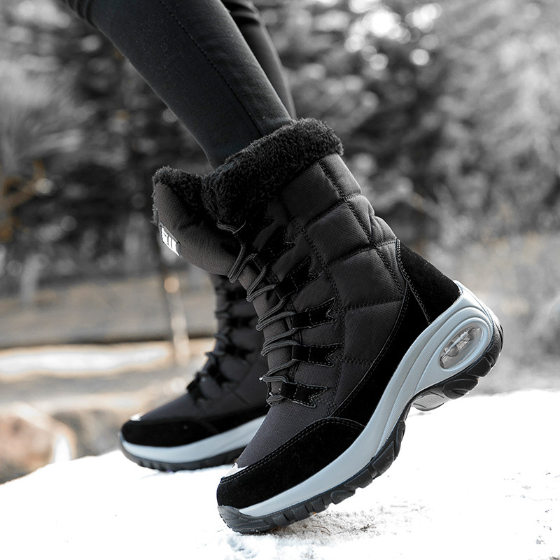 高級婦人用スノーブーツ、ファッショナブルなプラッシュ素材の暖 - Women'S Fashion Hiking Boots のレビューと価格
