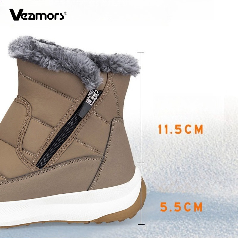 ファッション女性スノーブーツハイカット冬用コットンシューズプ - Women'S Fashion Hiking Boots のレビューと価格