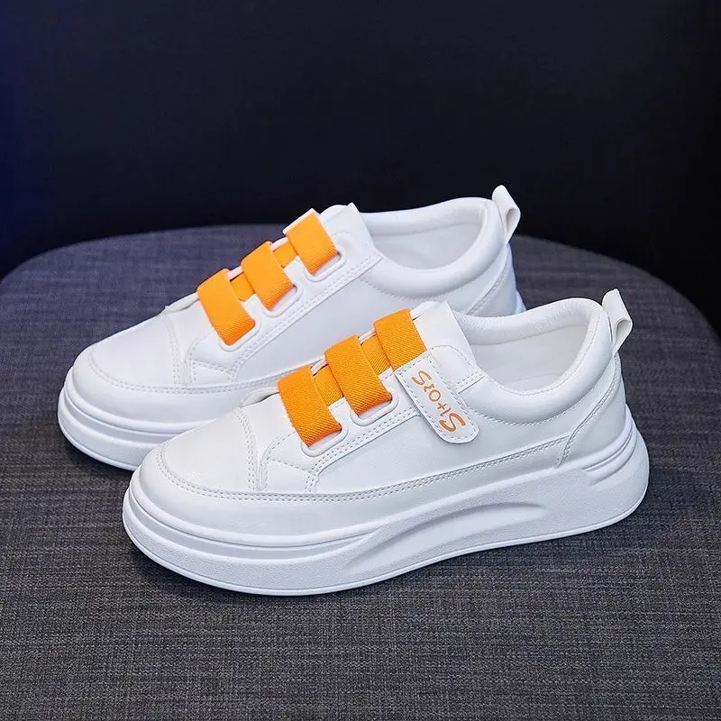 多用途の白いハイカットスニーカー女性用秋マジックベルクロ留め - Women'S Fashion Velcro Sneakers のレビューと価格