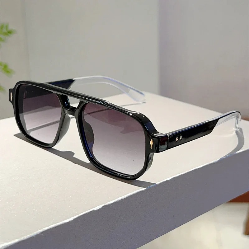 新しいヴィンテージダブルブリッジスクエアサングラスファッショ - Women'S Fashion Eyeglasses のレビューと価格