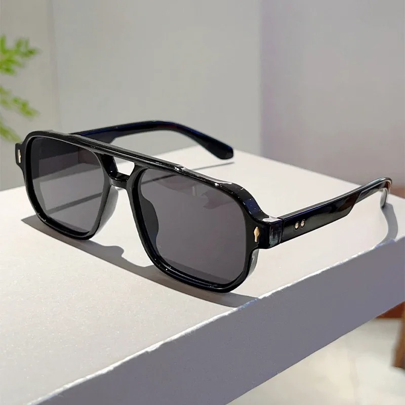 新しいヴィンテージダブルブリッジスクエアサングラスファッショ - Women'S Fashion Eyeglasses のレビューと価格