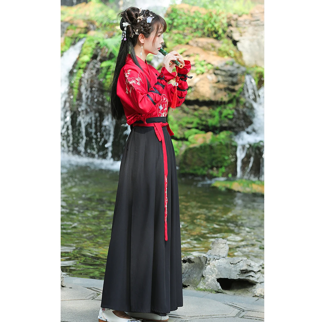日本のヴィンテージ着物サムライコスプレ服女性男性中国漢服鶴刺 - Kimono Cardigan Women のレビューと価格
