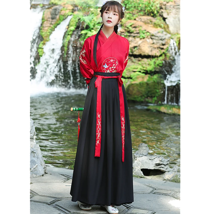 日本のヴィンテージ着物サムライコスプレ服女性男性中国漢服鶴刺 - Kimono Cardigan Women のレビューと価格