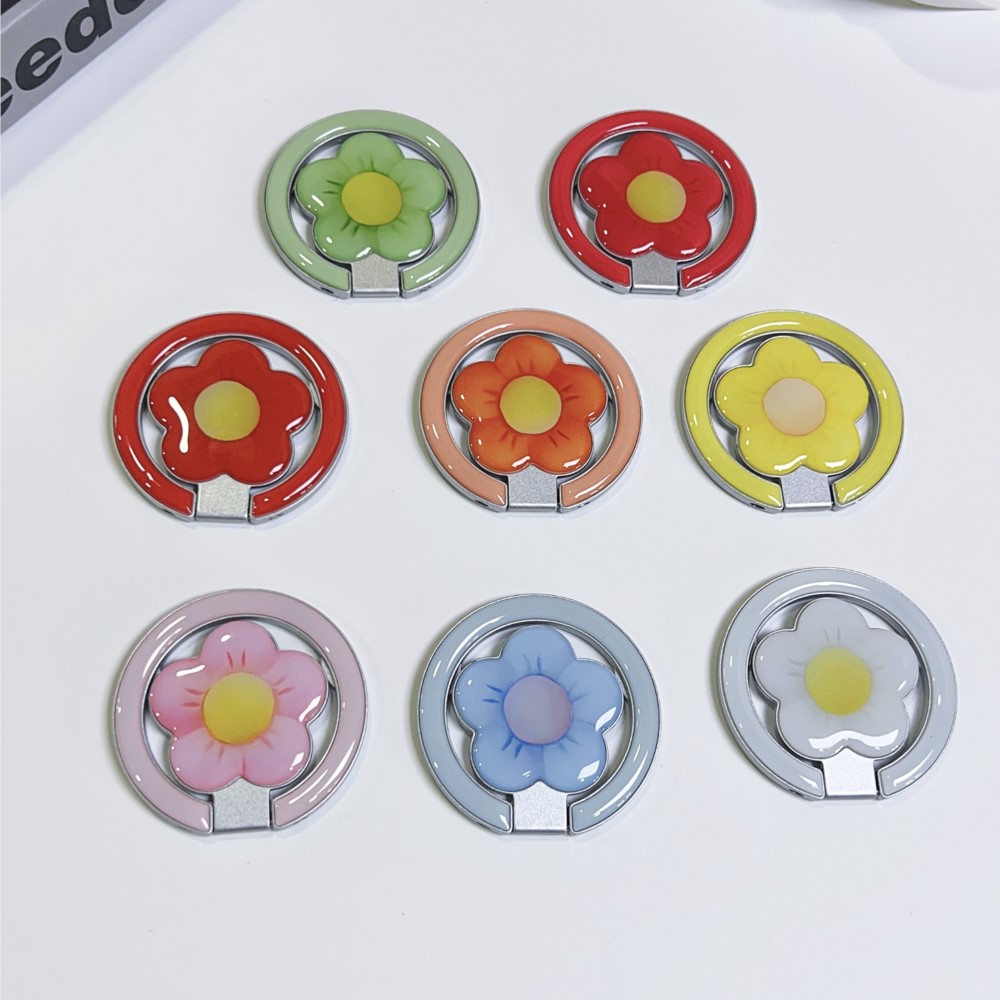 花型マグネット式折りたたみキックスタンド付きスマホリングホル - Women Fashion Rings のレビューと価格