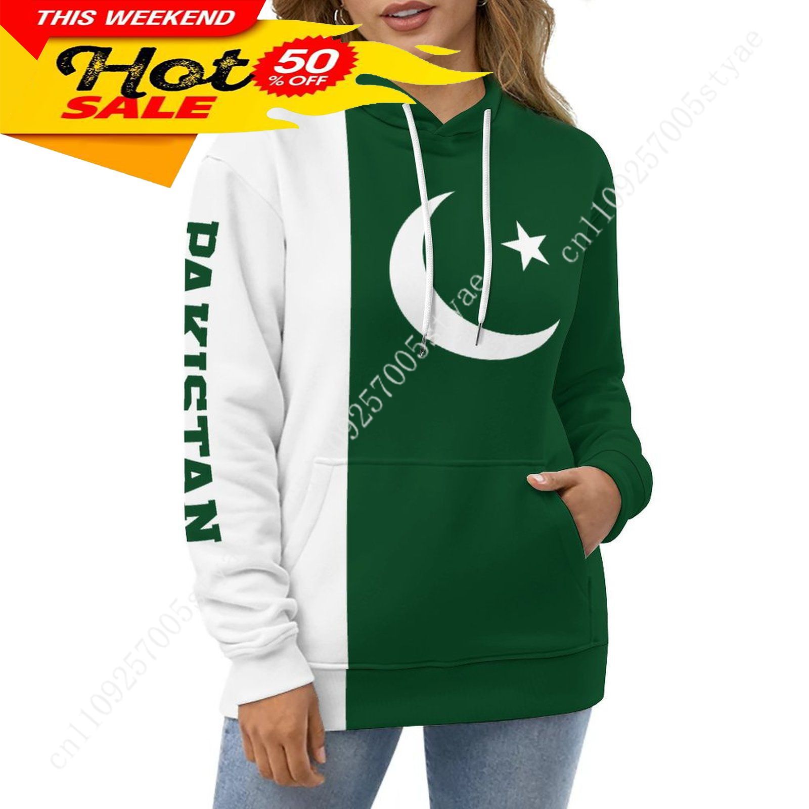 パキスタン国旗パーカー男性女性暖かいプルオーバーフード付きノ - Women Fashion Pakistan のレビューと価格