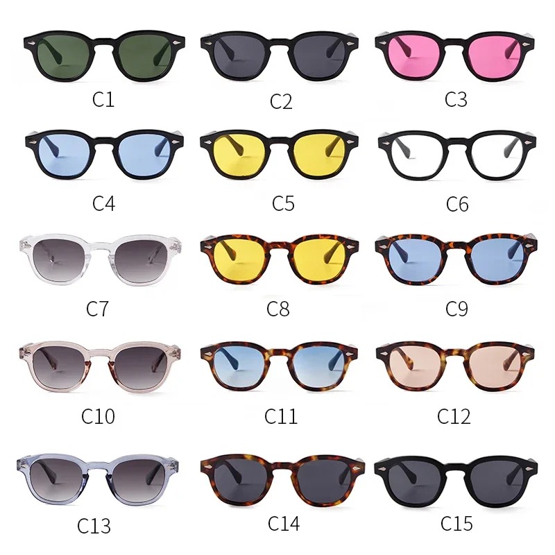 ヴィンテージラウンドサングラス女性男性レトロリベットグラデー - Women'S Fashion Eyeglasses のレビューと価格