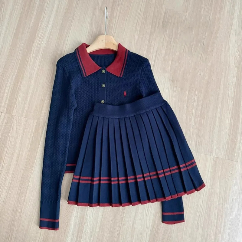 秋冬韓国版新作ニットセットスイートカレッジスタイルニットセー - Women'S Fashion Knitwear のレビューと価格