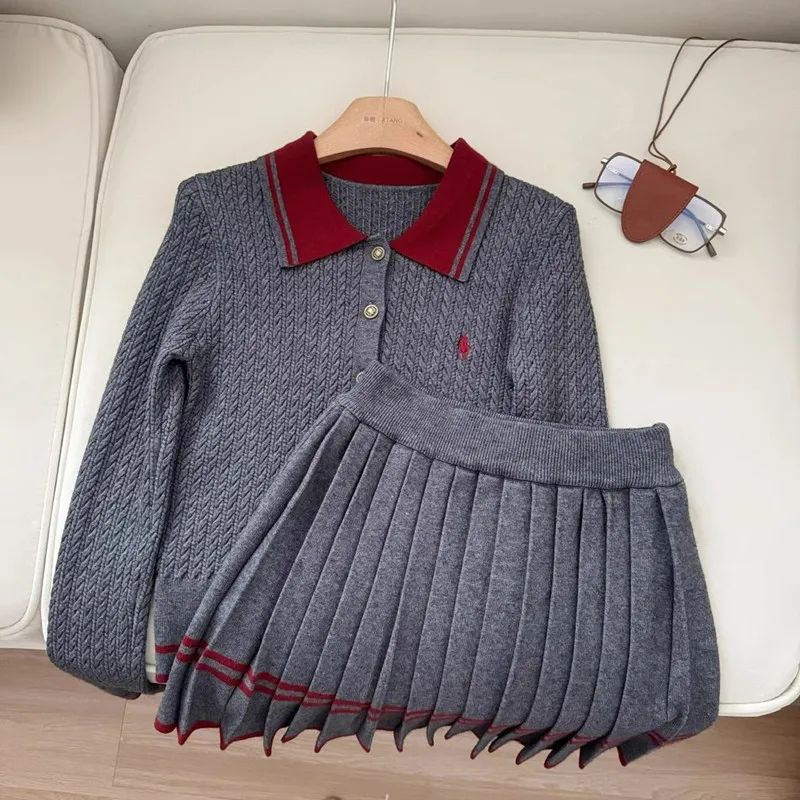 秋冬韓国版新作ニットセットスイートカレッジスタイルニットセー - Women'S Fashion Knitwear のレビューと価格