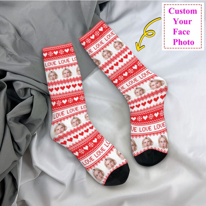 クリスマスパーソナライズされたカスタム顔写真ドレスソックスメ - Women Fashion Youtube のレビューと価格