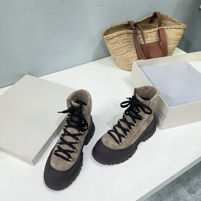 秋冬新作 本革 マテ底 厚底 インルン ラウンドトゥ レース - Women'S Fashion Hiking Boots のレビューと価格