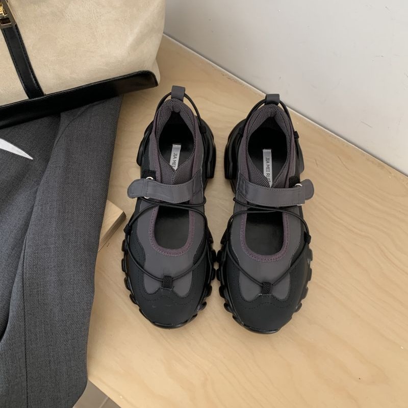 スポーティーなチャンキープラットフォームメリージェーンシュー - Women'S Fashion Velcro Sneakers のレビューと価格