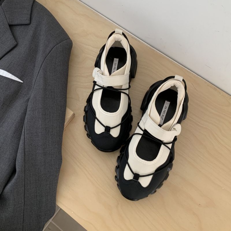 スポーティーなチャンキープラットフォームメリージェーンシュー - Women'S Fashion Velcro Sneakers のレビューと価格