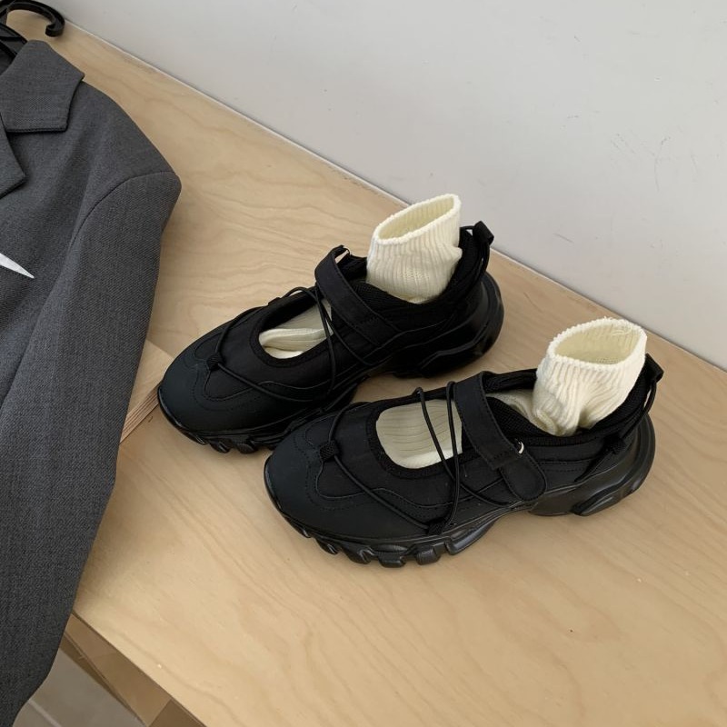 スポーティーなチャンキープラットフォームメリージェーンシュー - Women'S Fashion Velcro Sneakers のレビューと価格