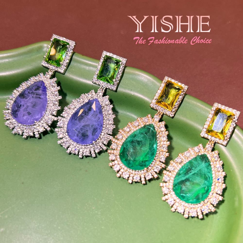 ヨーロッパとアメリカの高級イヤリングを輸出 5A ロジウムメ - Women Fashion Pakistan のレビューと価格