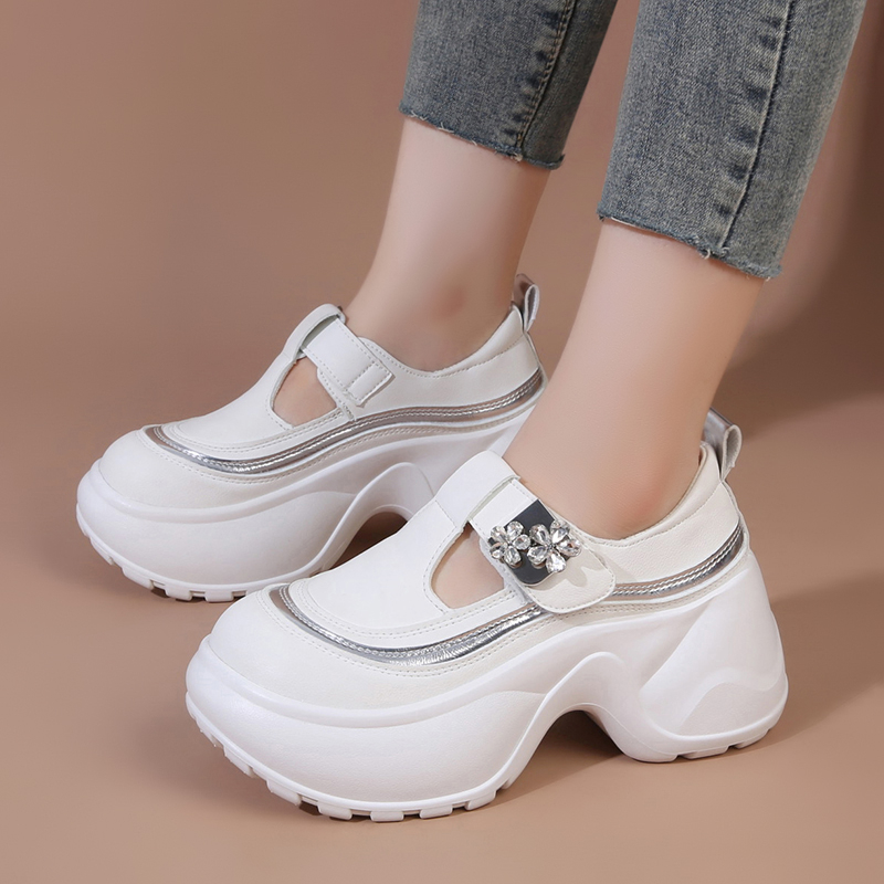 2025年秋 ファッション グリッターデコレーション カジュ - Women'S Fashion Velcro Sneakers のレビューと価格