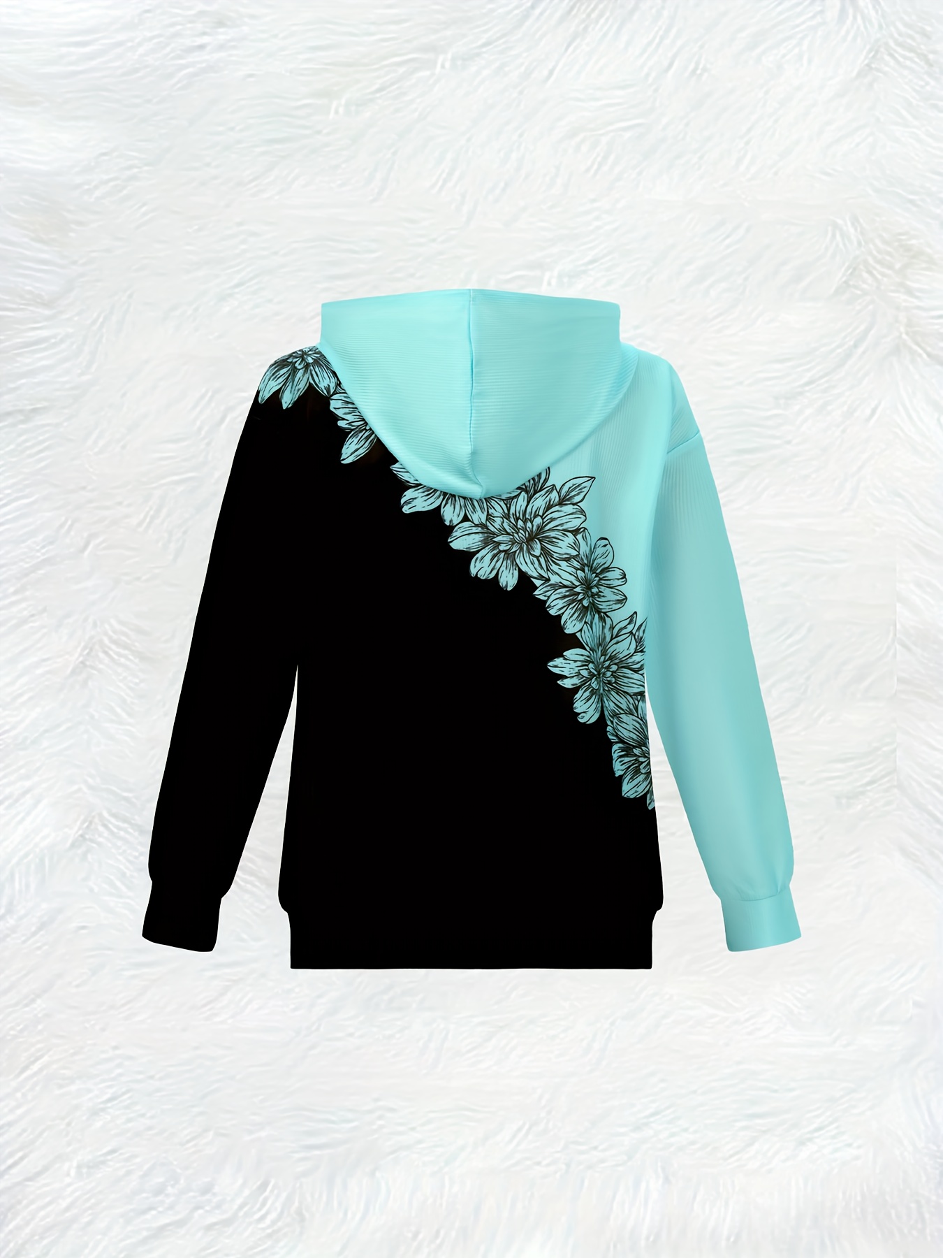 プリントデザイン レディース スプライスフローラルジップフー - Women'S Fashion Zip Hoodie のレビューと価格