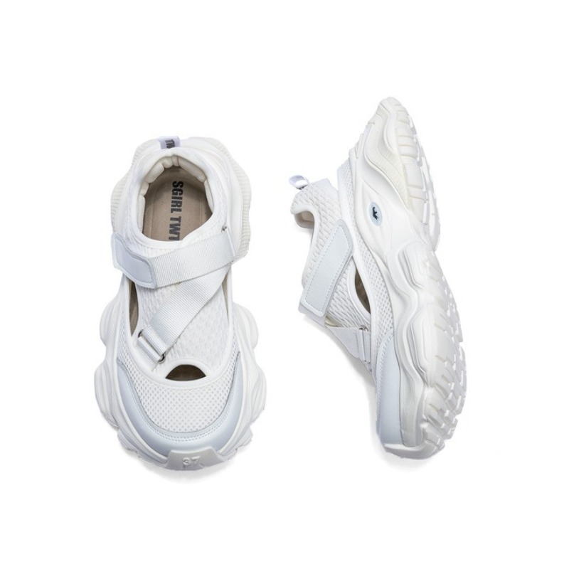 女性の中空通気性お父さん靴高さを高めるベルクロサンダルカジュ - Women'S Fashion Velcro Sneakers のレビューと価格