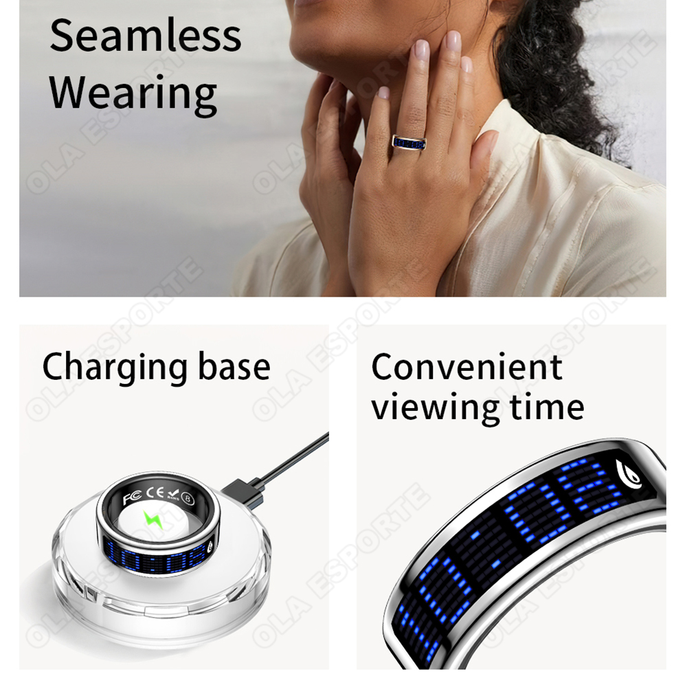 新しいファッションヘルシースマートリング 5ATM防水 心拍 - Women Fashion Rings のレビューと価格