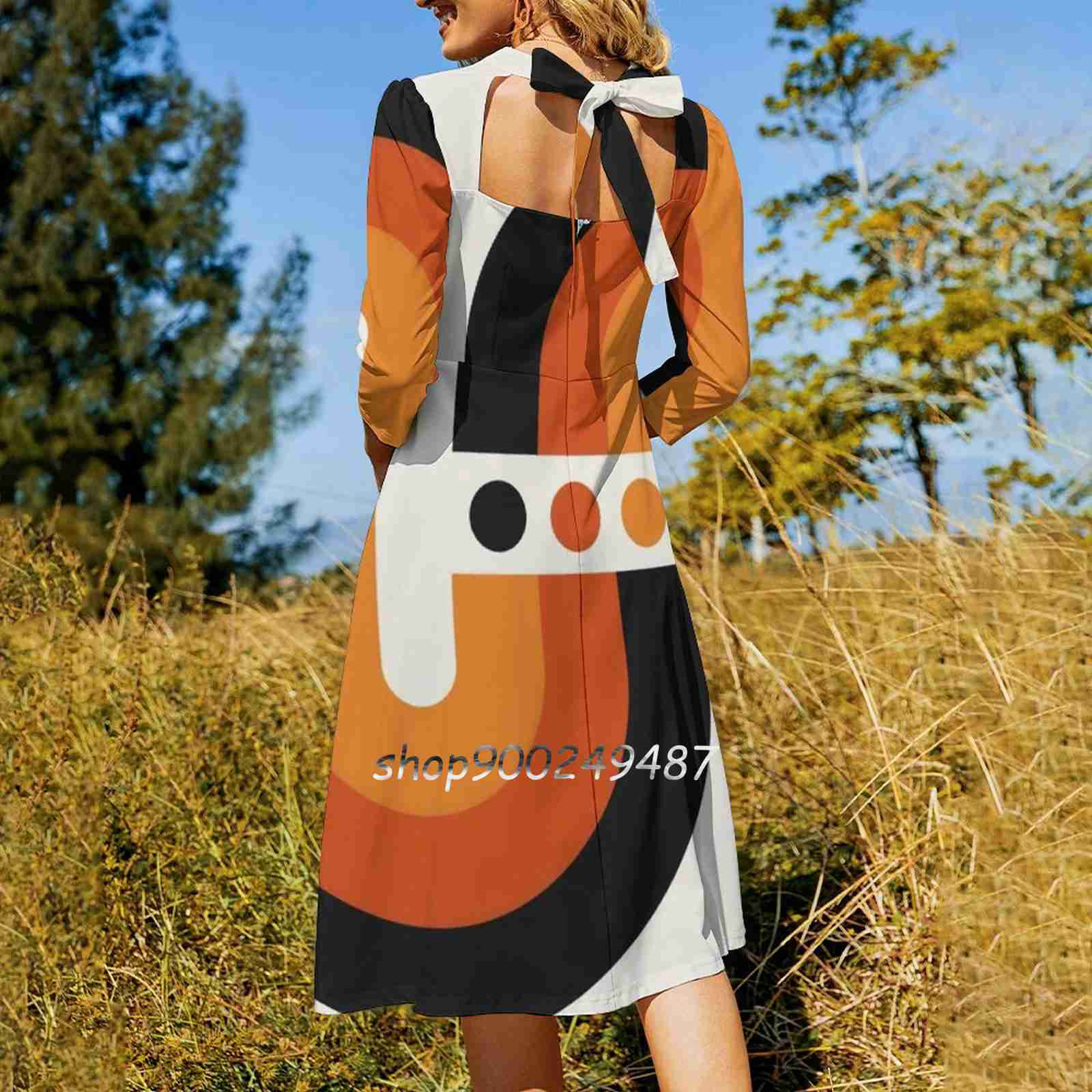 日没虹フレアドレススクエアネックドレスエレガントな女性のファ - Women'S Fashion In The 60S のレビューと価格