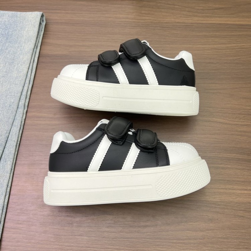 女性ストライプシェルトゥプラットフォームスニーカー調節可能な - Women'S Fashion Velcro Sneakers のレビューと価格