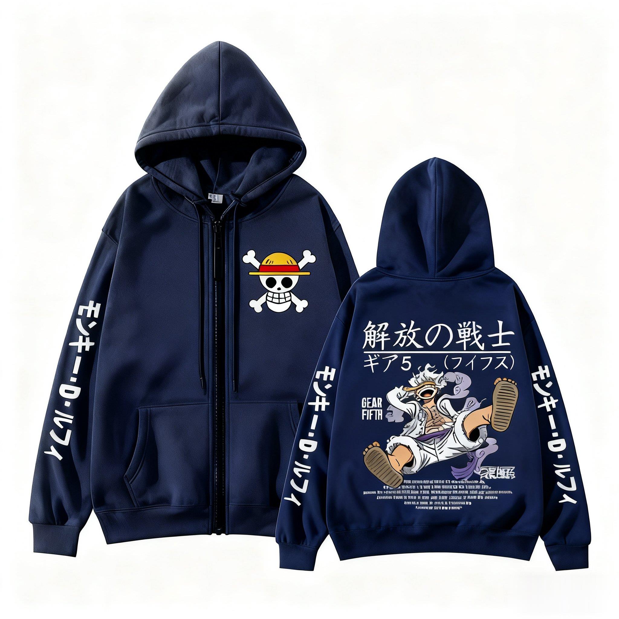 モンキー・D・ルフィ ギア5 ワンピース アニメ ジップアッ - Women'S Fashion Zip Hoodie のレビューと価格