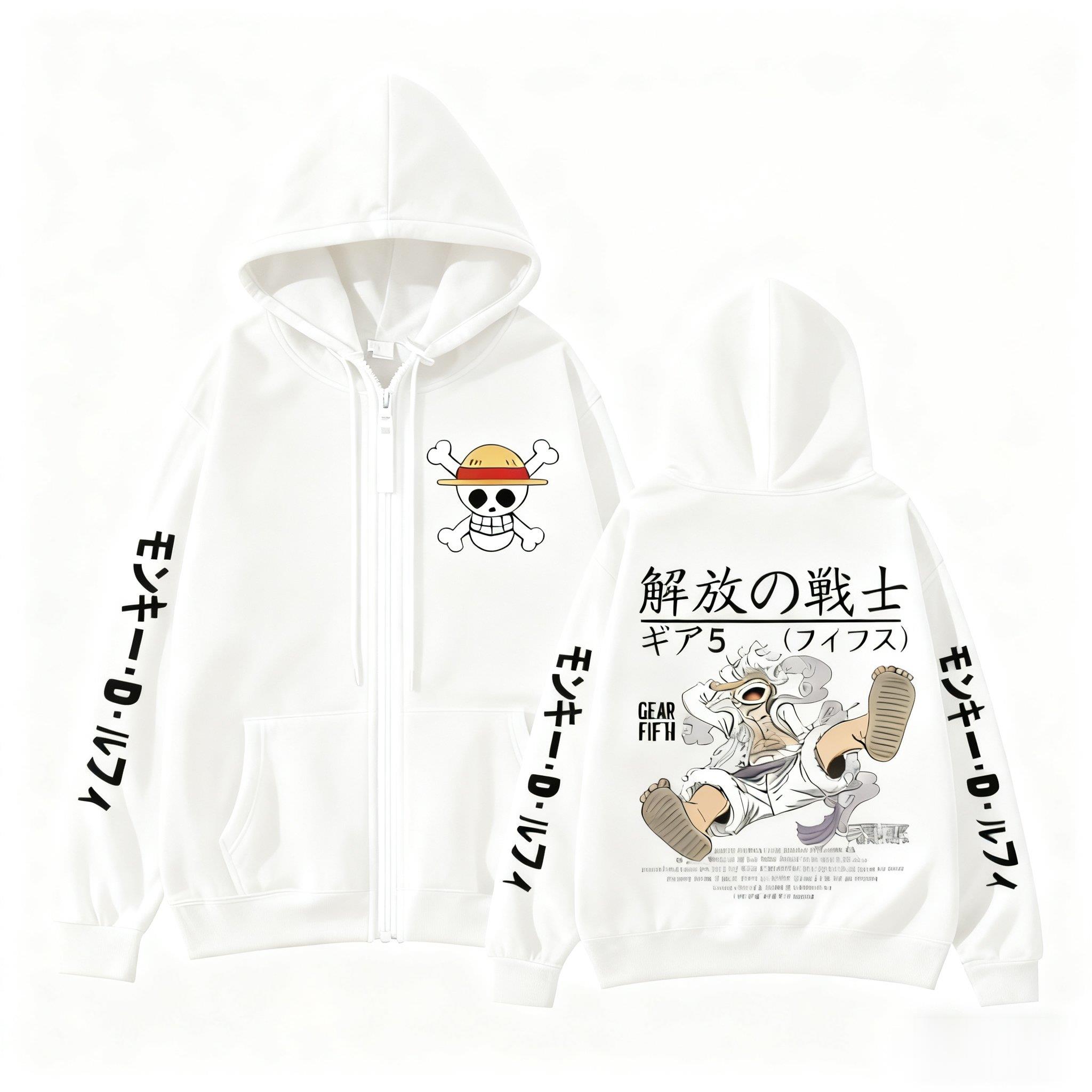 モンキー・D・ルフィ ギア5 ワンピース アニメ ジップアッ - Women'S Fashion Zip Hoodie のレビューと価格