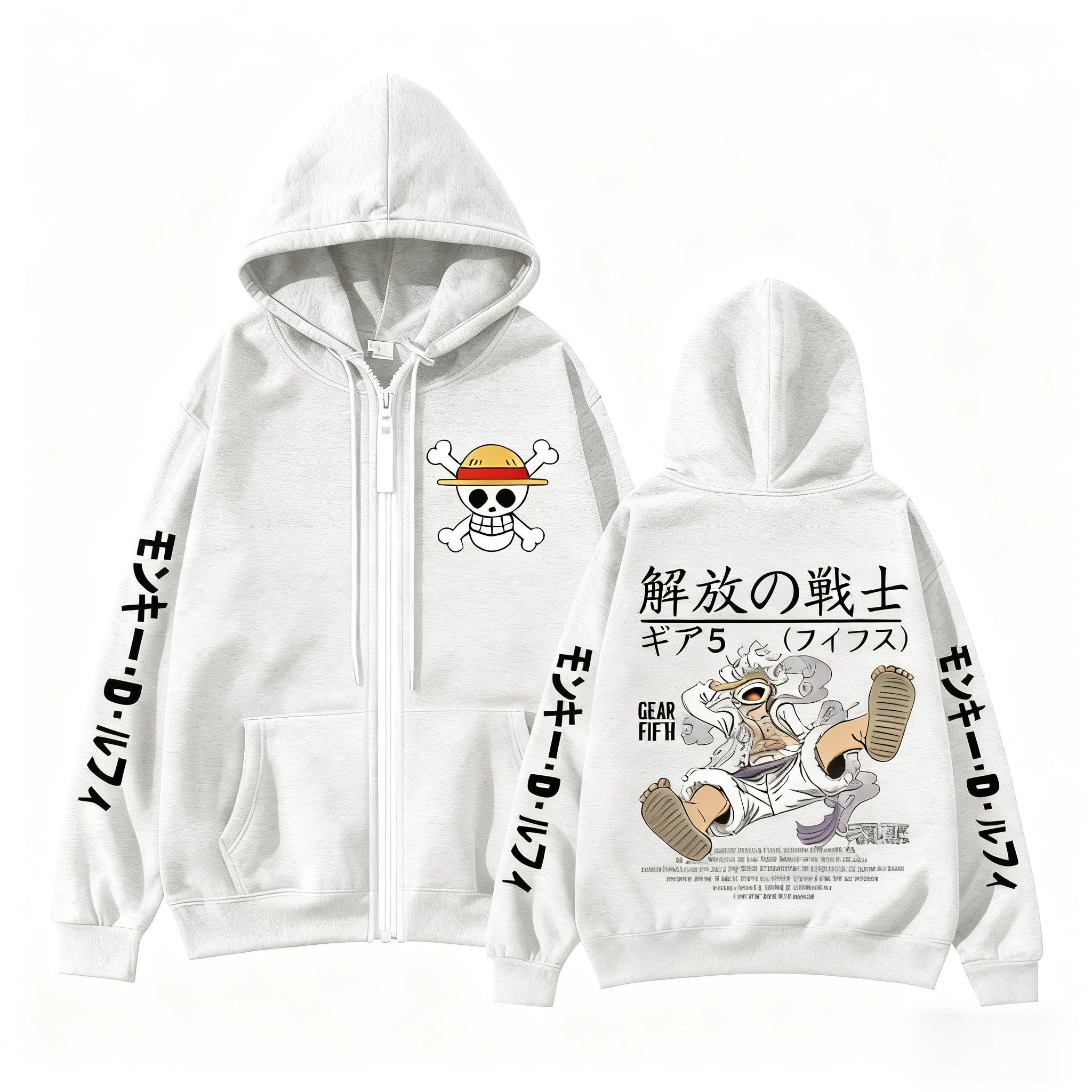 モンキー・D・ルフィ ギア5 ワンピース アニメ ジップアッ - Women'S Fashion Zip Hoodie のレビューと価格
