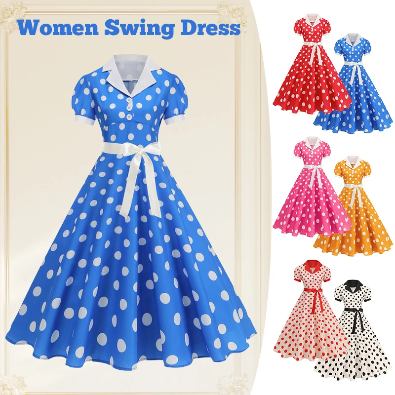 ヴィンテージ水玉模様サマードレス レディース 1950年代  - Women'S Fashion In The 60S のレビューと価格