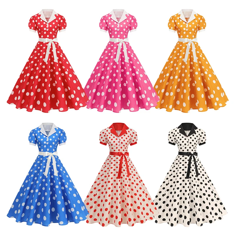 ヴィンテージ水玉模様サマードレス レディース 1950年代  - Women'S Fashion In The 60S のレビューと価格