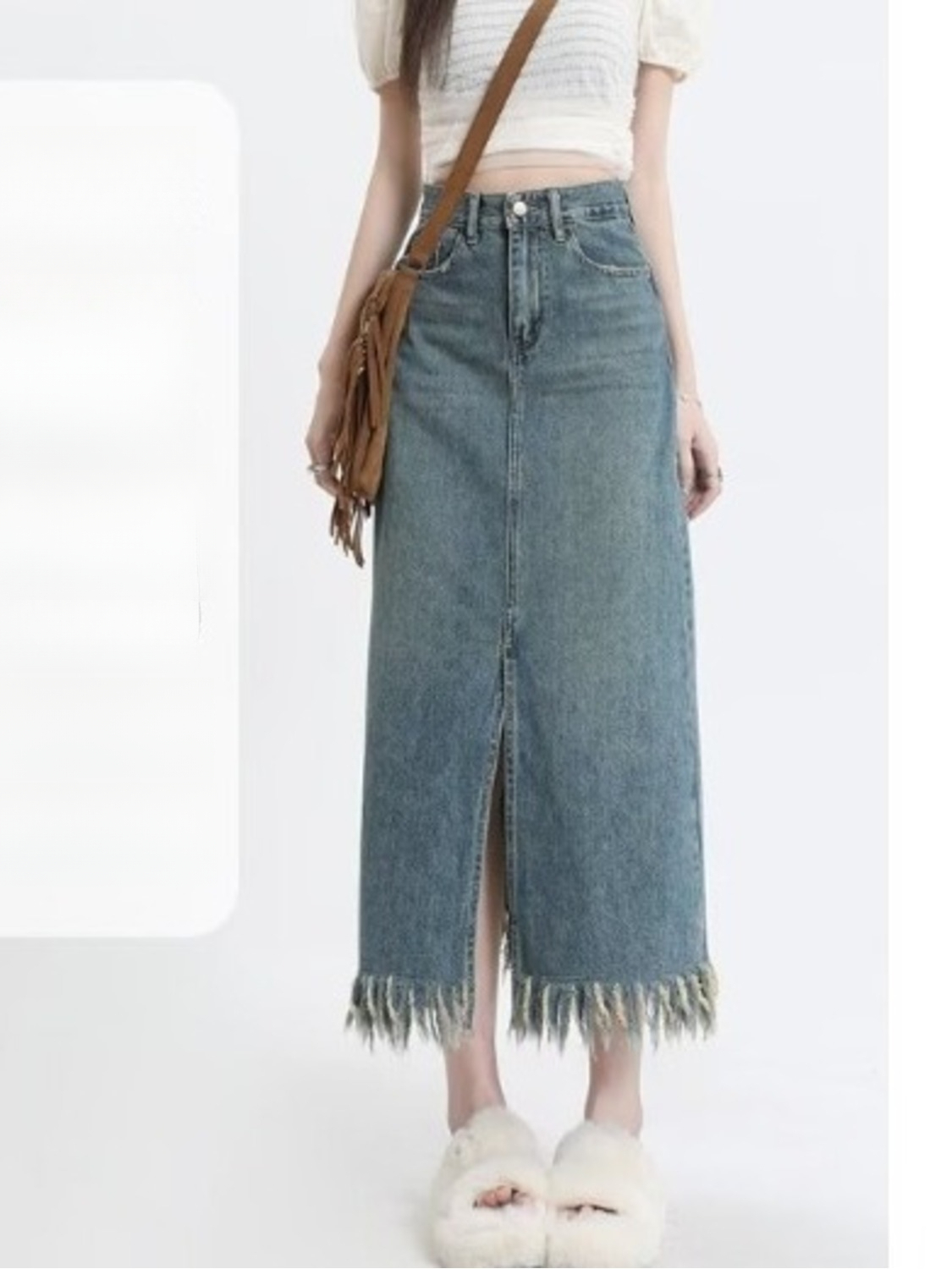 レディースハイウエストヴィンテージウォッシュドデニムスコート - Denim Shorts Women のレビューと価格