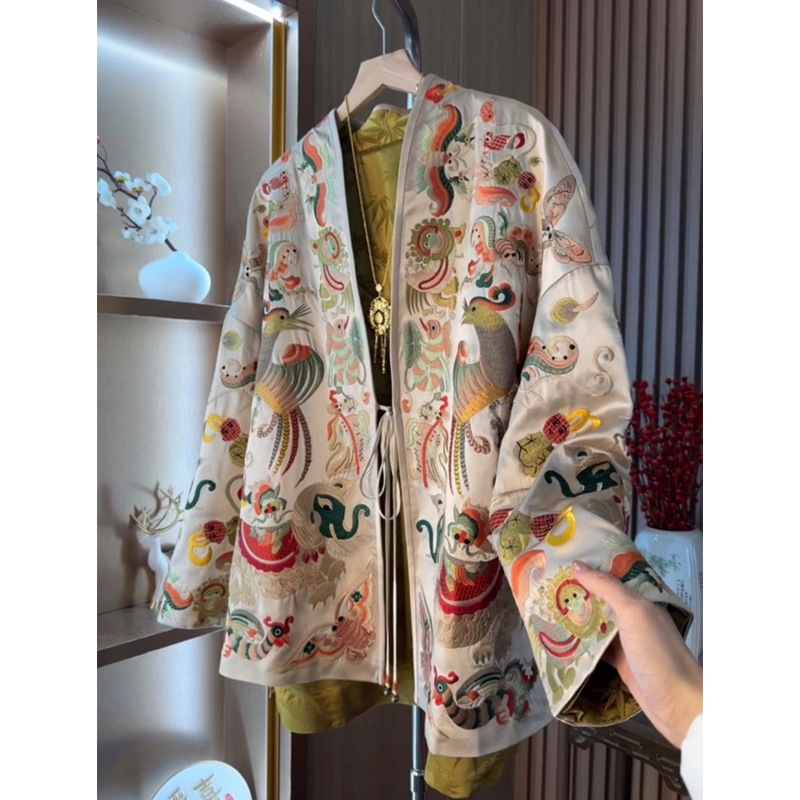 新しい中国風の着物カーディガンジャケット女性衣装高級絶妙な刺 - Kimono Cardigan Women のレビューと価格
