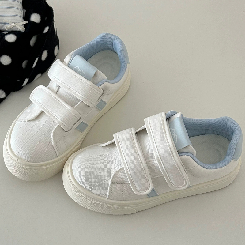 女性のラウンドトゥダブルベルクロ快適な通気性スニーカー 20 - Women'S Fashion Velcro Sneakers のレビューと価格