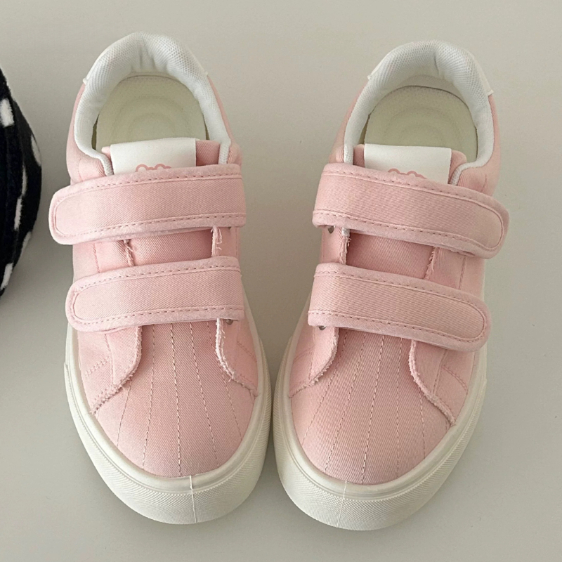女性のラウンドトゥダブルベルクロ快適な通気性スニーカー 20 - Women'S Fashion Velcro Sneakers のレビューと価格