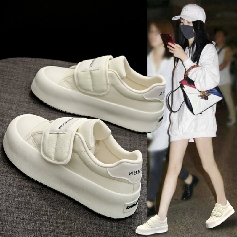 ファッションレディースプラットフォームボードシューズ、キャン - Women'S Fashion Velcro Sneakers のレビューと価格